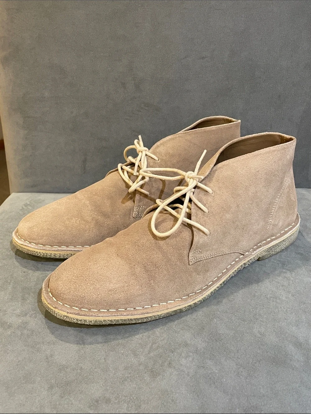 ASOS Design Tan Suede Desert Chukka Boots Size 11 - Neutral Taupe Beige